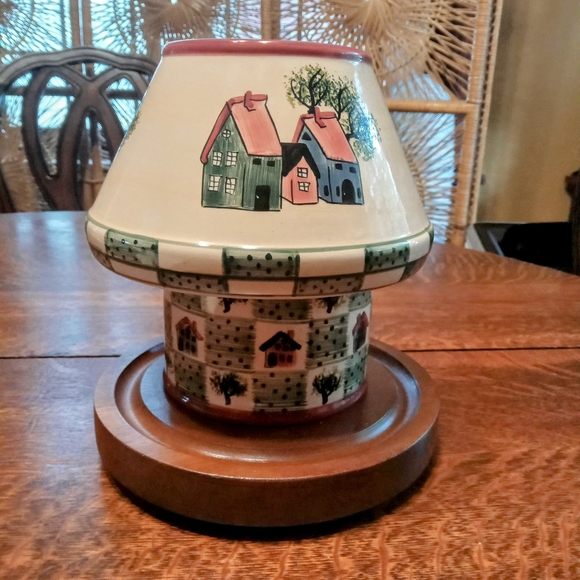 Blue Sky Authentic Stoneware Candle Holder Cottagecore Country Decor - Picture 1 of 7